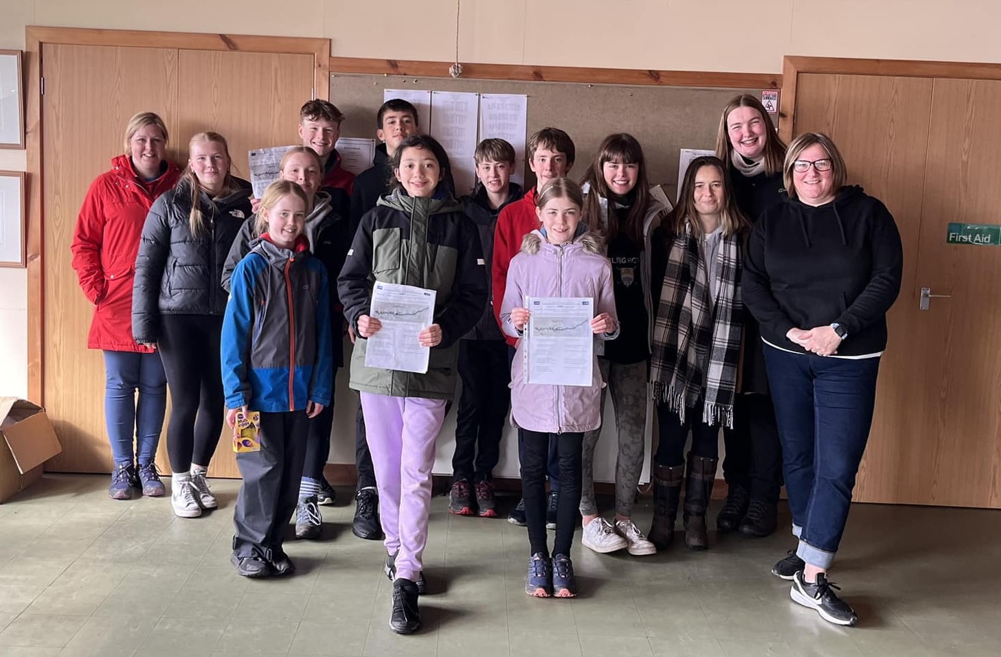 Cadet RNLI quizzers with Cadet Officer Jo Harris